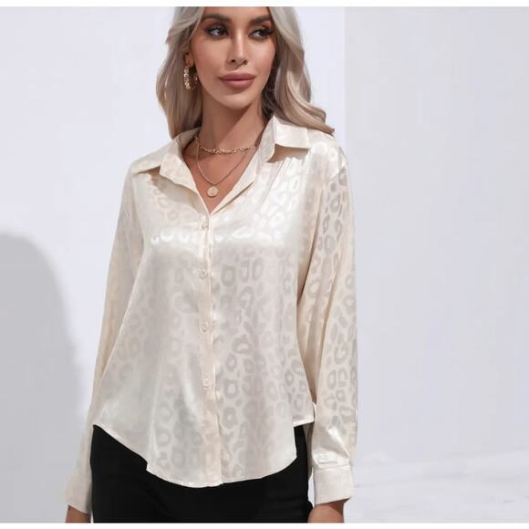 Chicgenes Urban Wind Button Down Print Long Sleeve Blouse - Picture 4 of 5